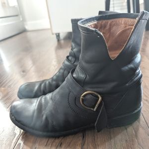fiorentini + baker black leather biker boots ankle